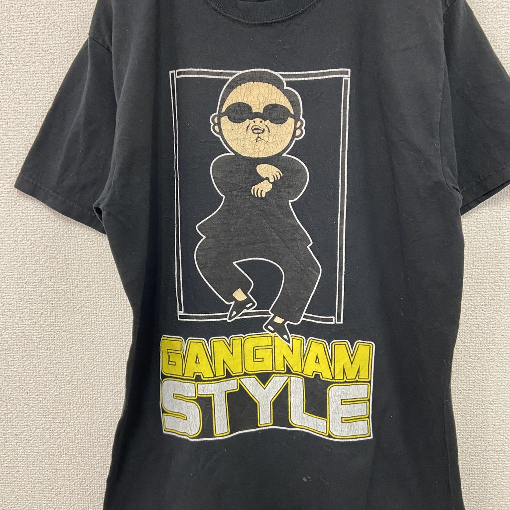 JERZEES　半袖アーティストTシャツ　Gangnam Style　江南スタイル　PSY　黒　ブラック　Mサイズ　古着