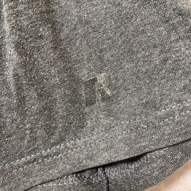 RUSSELL ラッセル　TEXAS STATE　半袖カレッジプリントTシャツ　グレー　灰色　大学　Sサイズ　古着