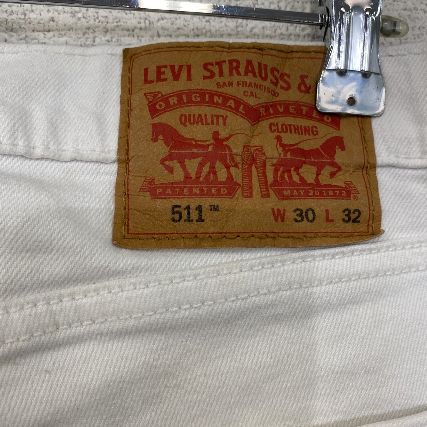 Levi’s　リーバイス　511　ホワイトデニムパンツ/ジーンズ　白　ホワイト　W30サイズ