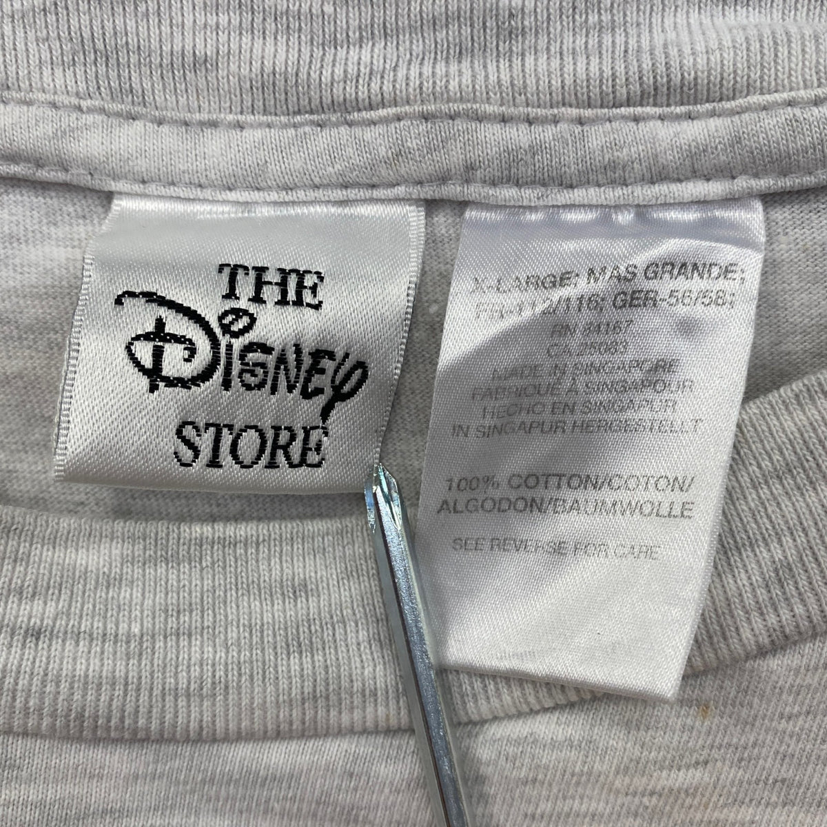 ～00s　Disney　ディズニー　Mickey　ミッキー　半袖Tシャツ　キャラクターT　霜降りグレー　XLサイズ　古着