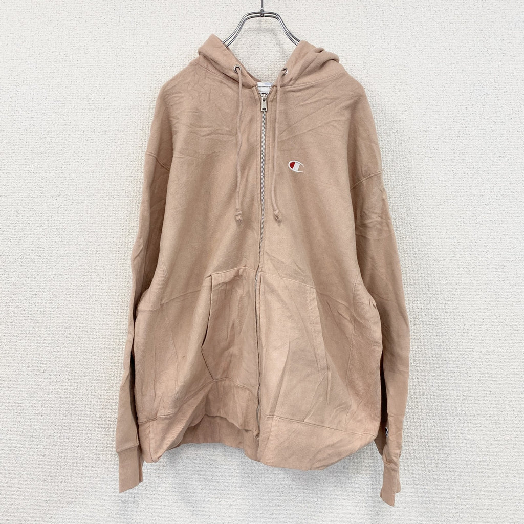 Champion　チャンピオン　リバースウィーブ　フルジップスウェットパーカー/フーディー　ピンク　XLサイズ　古着