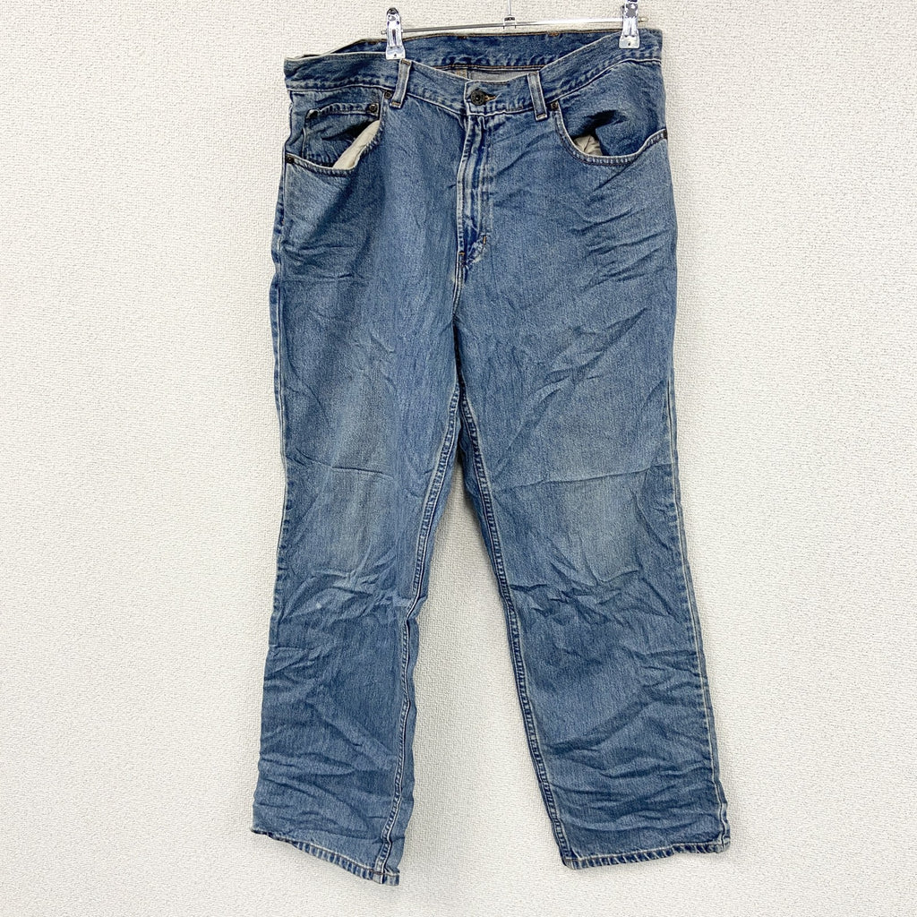 L.L.Bean　エルエルビーン　デニムパンツ/ジーンズ　ジップフライ　革パッチ　インディゴ　W36サイズ　古着