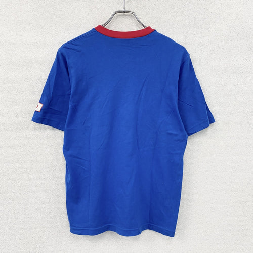 00s　adidas　アディダス　KIRIN　2004　日本代表　ユニフォーム　半袖Tシャツ　パフォーマンスロゴ　ヴィンテージ　青　ブルー　Sサイズ　古着