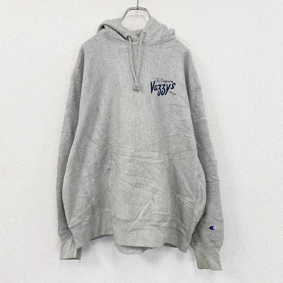 Champion　チャンピオン　リバースウィーブ　スウェットパーカー/フーディー　単色タグ　復刻　灰色　グレー　XLサイズ　古着