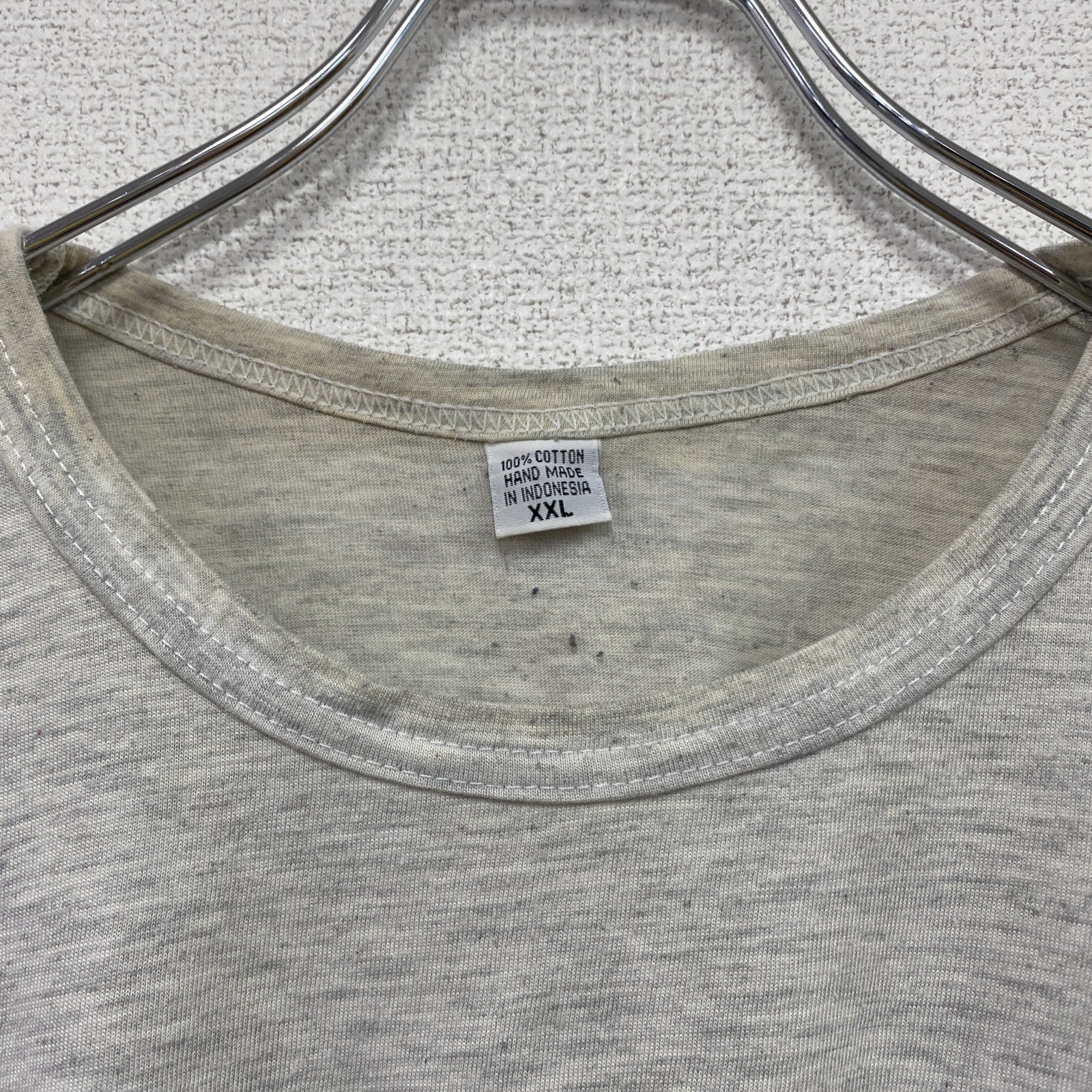 ～00s　BALI　タンクトップ/ノースリーブ　ヴィンテージ　スーベニアプリント　灰色　グレー　2XLサイズ　古着