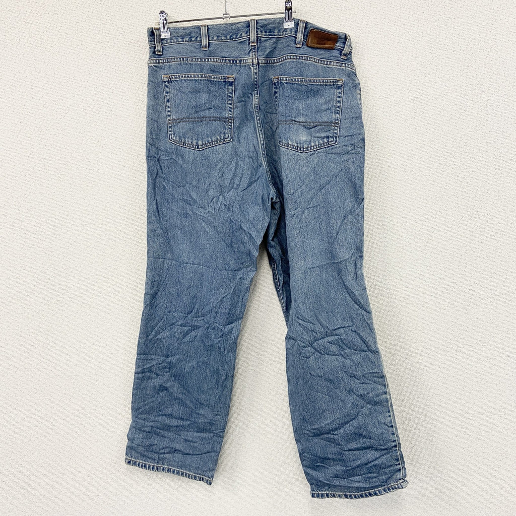 L.L.Bean　エルエルビーン　デニムパンツ/ジーンズ　ジップフライ　革パッチ　インディゴ　W36サイズ　古着