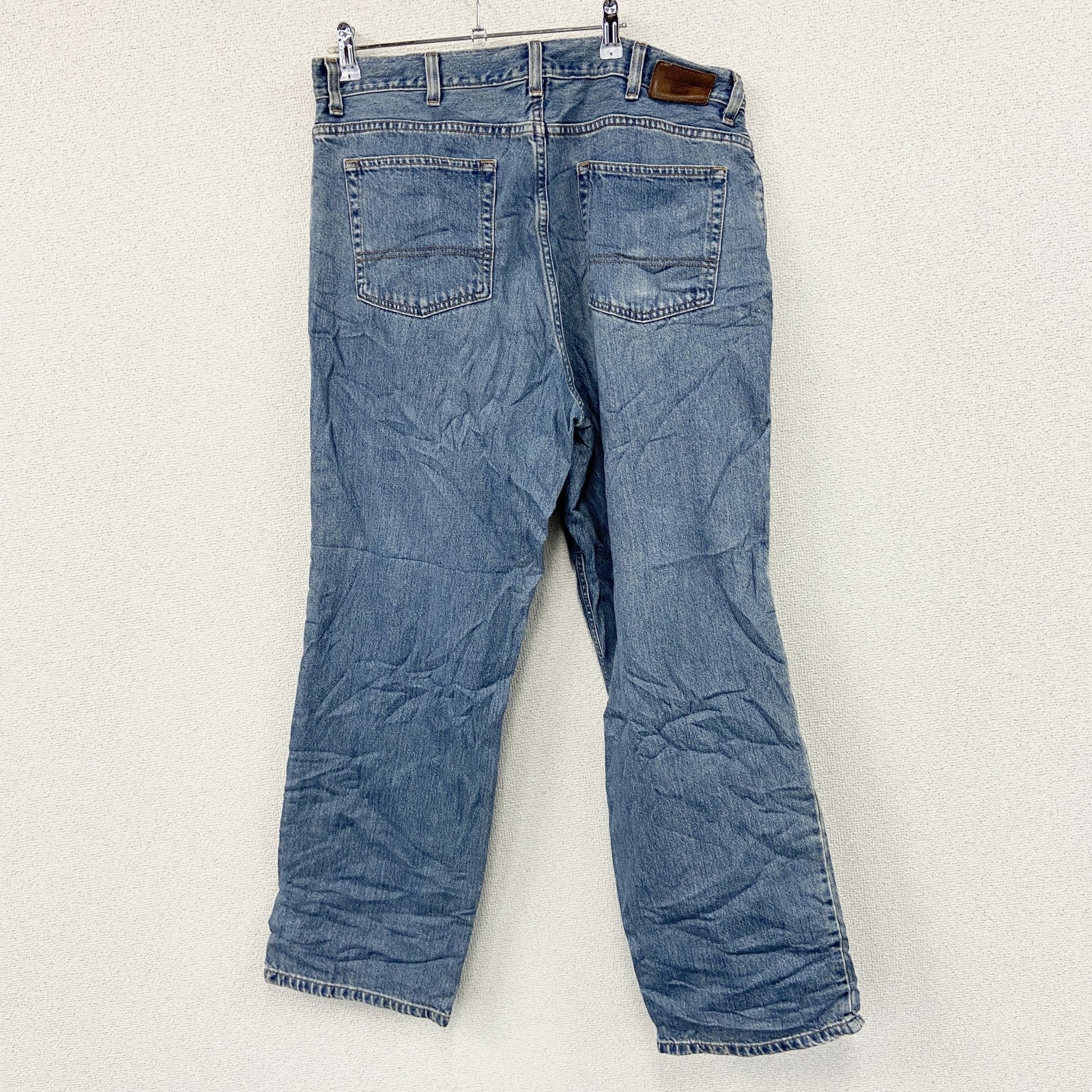 L.L.Bean　エルエルビーン　デニムパンツ/ジーンズ　ジップフライ　革パッチ　インディゴ　W36サイズ　古着