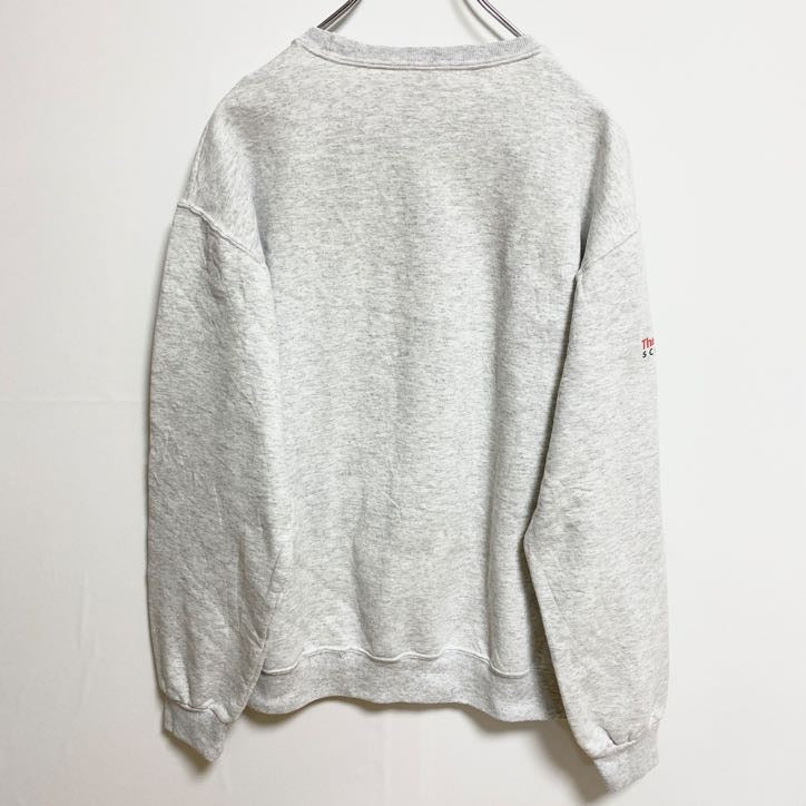 古着 used　JERZEES　ジャージーズ　長袖プリントスウェット　トレーナー　クルーネック　雪　グレー　灰色　秋冬服　Mサイズ