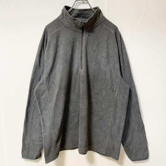 古着 used　C9 by Champion チャンピオン　長袖ハーフジップフリースジャケット　グレー　ロゴ刺　XLサイズ