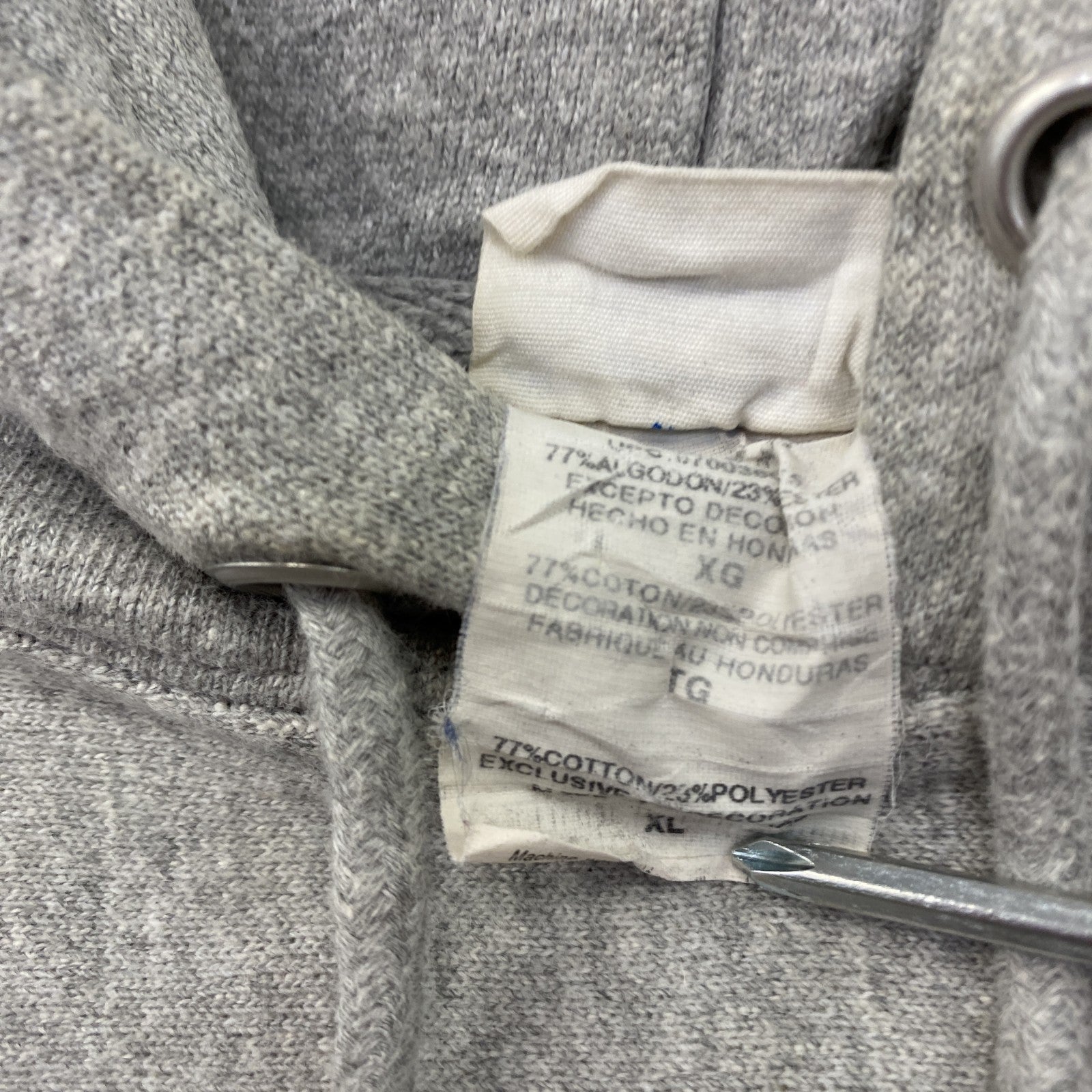 Champion　チャンピオン　リバースウィーブ　スウェットパーカー/フーディー　単色タグ　復刻　灰色　グレー　XLサイズ　古着