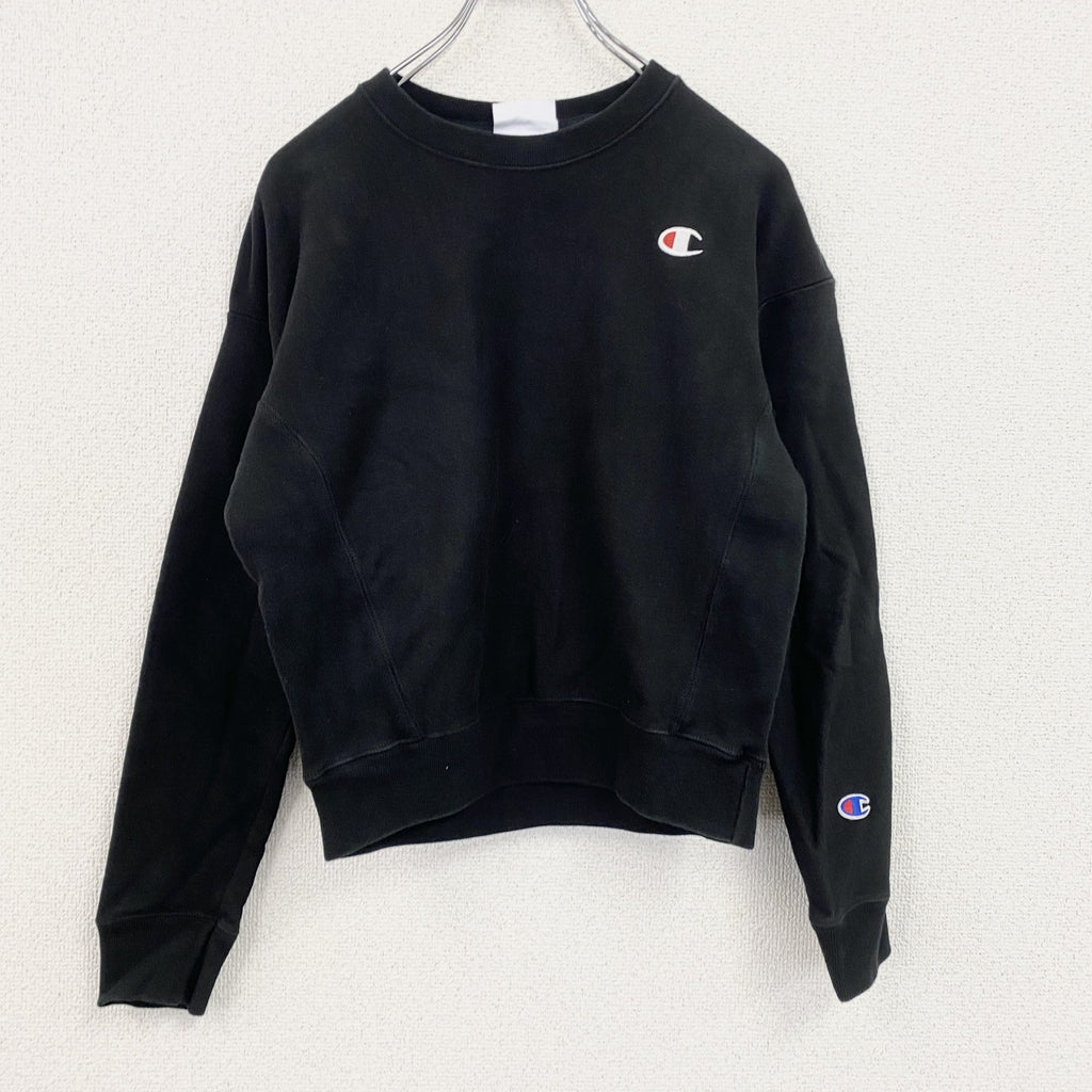 Champion　チャンピオン　リバースウィーブ　スウェット/トレーナー　黒　ブラック　XSサイズ　古着