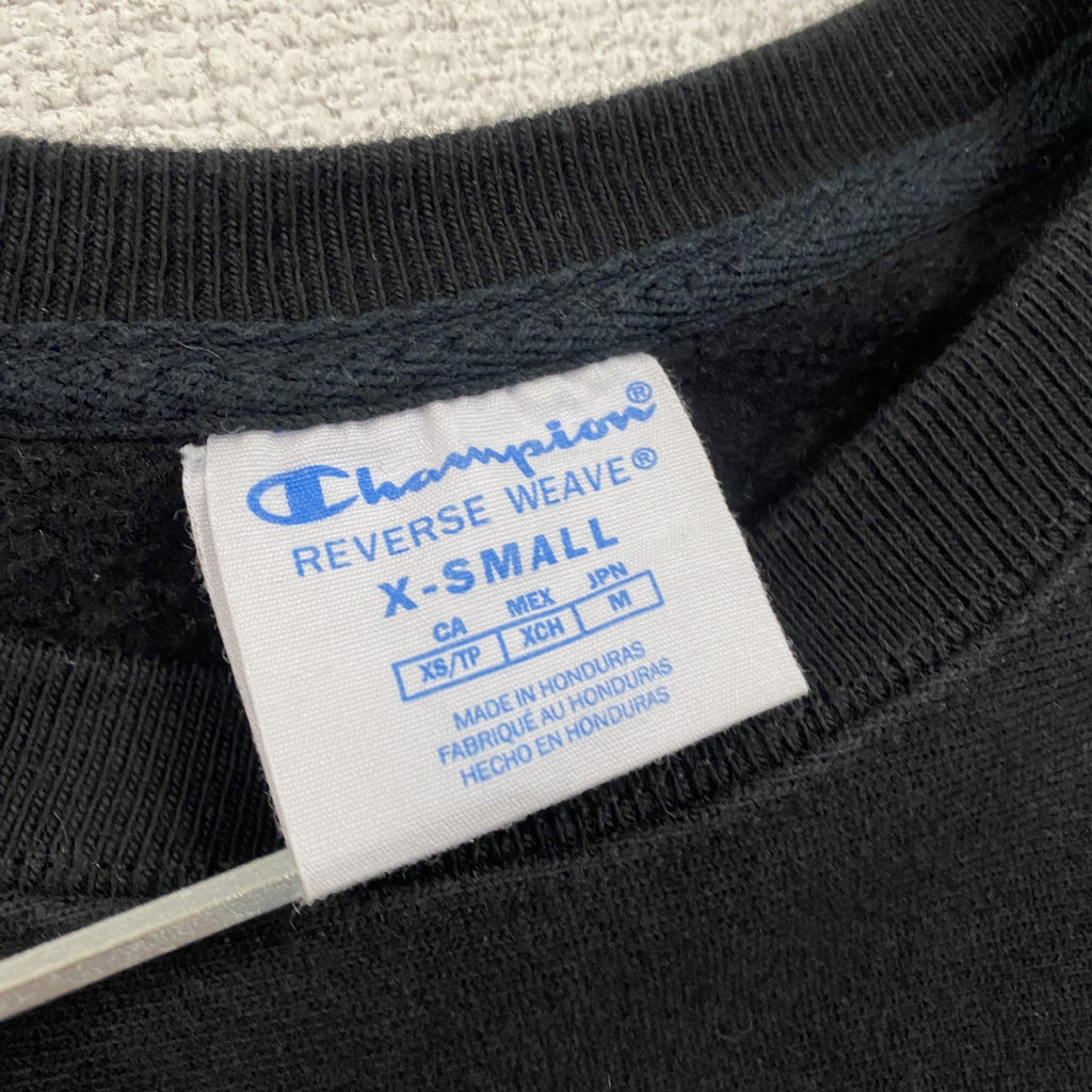 Champion　チャンピオン　リバースウィーブ　スウェット/トレーナー　黒　ブラック　XSサイズ　古着
