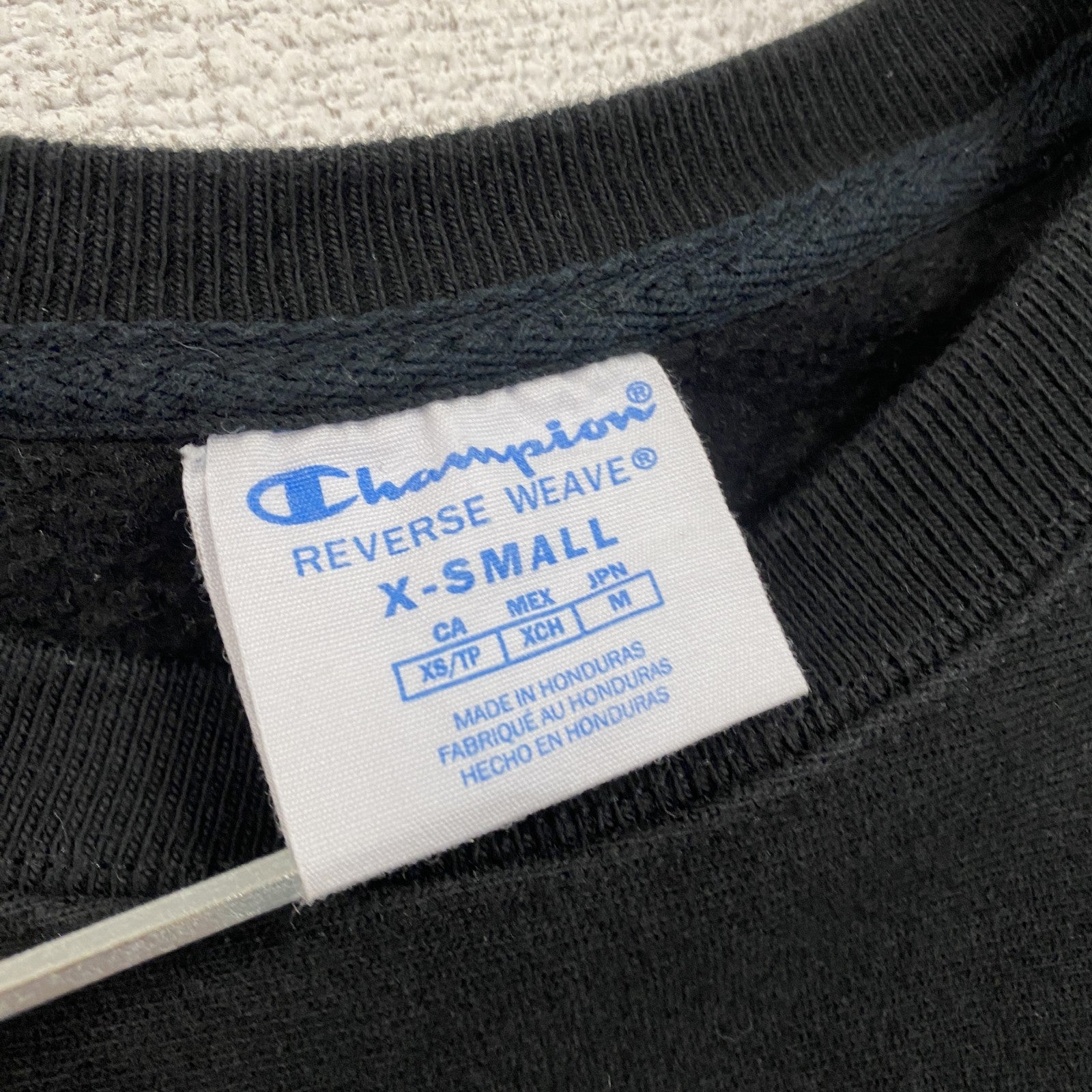 Champion　チャンピオン　リバースウィーブ　スウェット/トレーナー　黒　ブラック　XSサイズ　古着