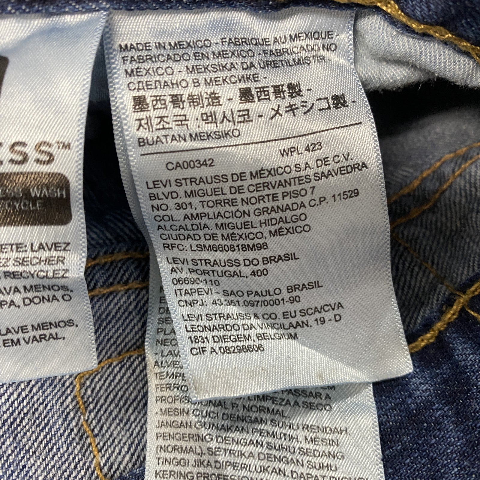 Levi’s　リーバイス　デニムパンツ/ジーンズ　縦落ち　インディゴ　W30サイズ　古着
