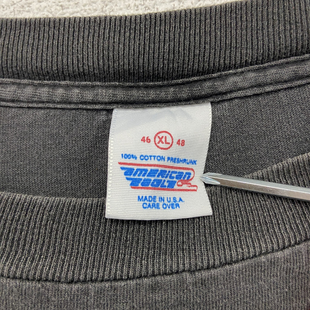 80s　American Eagle　TOP GUN　トップガン　半袖プリントTシャツ　シングルステッチ　ダークグレー　XLサイズ　古着