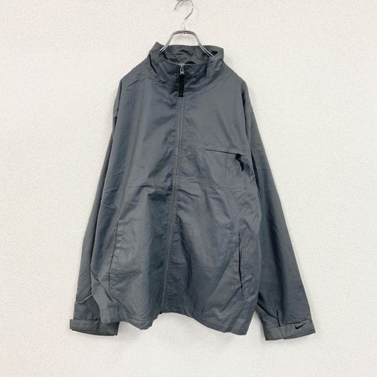 00s　NIKE　ナイキ　フルジップナイロンジャケット　ヴィンテージ　グレー　XLサイズ