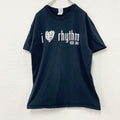 GILDAN　ギルダン　半袖プリントTシャツ　ITシャツ　両面プリント　黒　ブラック　Lサイズ　古着