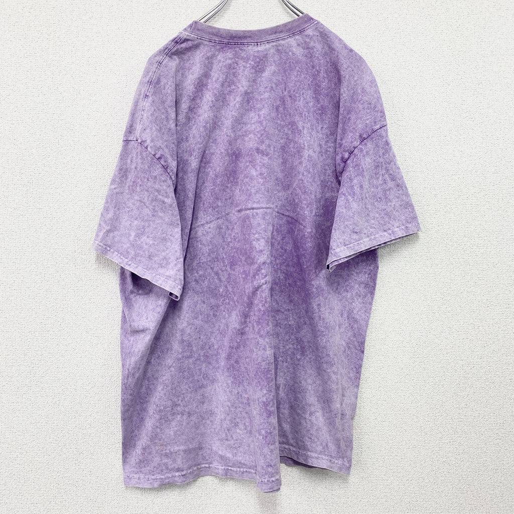 Hanes　ヘインズ　半袖プリントTシャツ　タイダイ柄　紫　パープル　2XLサイズ　古着