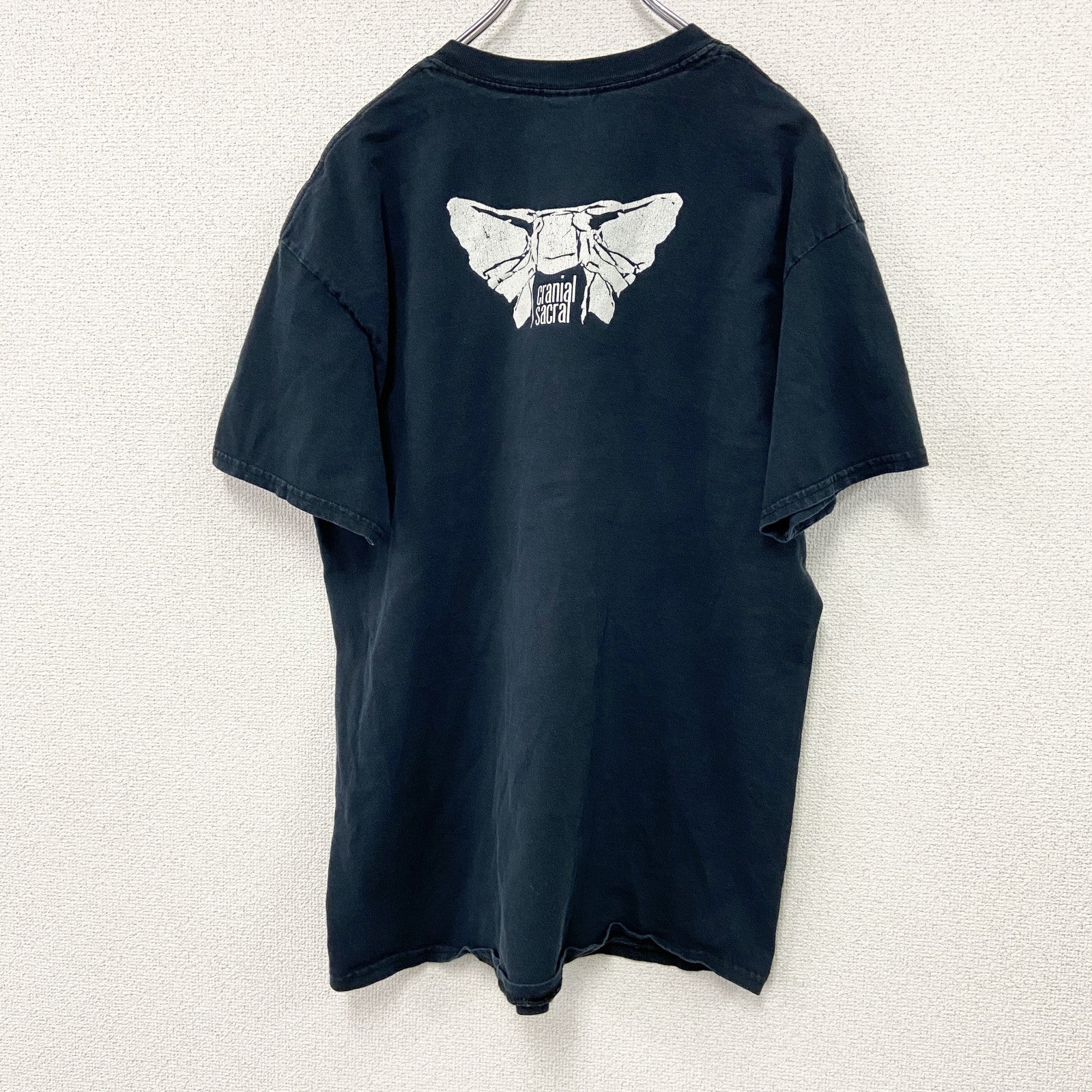 GILDAN　ギルダン　半袖プリントTシャツ　ITシャツ　両面プリント　黒　ブラック　Lサイズ　古着
