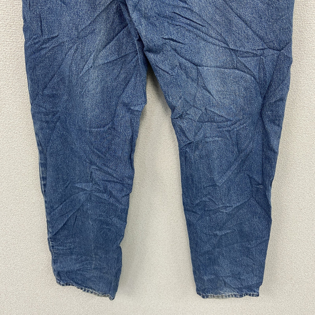 L.L.Bean　エルエルビーン　デニムパンツ/ジーンズ　ジップフライ　革パッチ　縦落ち　インディゴ　W33サイズ　古着