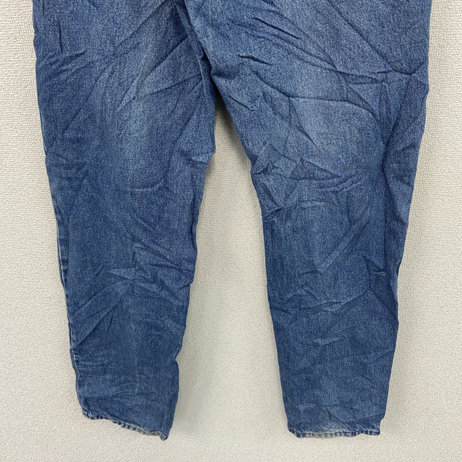 L.L.Bean　エルエルビーン　デニムパンツ/ジーンズ　ジップフライ　革パッチ　縦落ち　インディゴ　W33サイズ　古着