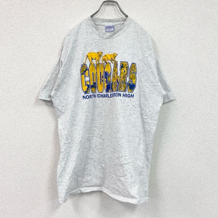 90s　All Sport　半袖プリントTシャツ　ヴィンテージ　シングルステッチ　灰色　グレー　XXLサイズ　古着