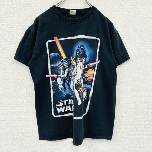 GILDAN　ギルダン　Disney　ディズニー　STAR WARS　スターウォーズ　半袖プリントTシャツ　ムービーT　黒　ブラック　Mサイズ