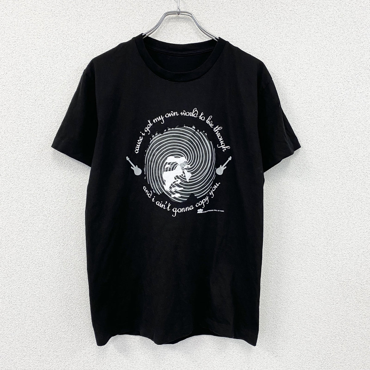 Jimi Hendrix　ジミヘンドリックス　半袖プリントバンドTシャツ　黒　ブラック　古着