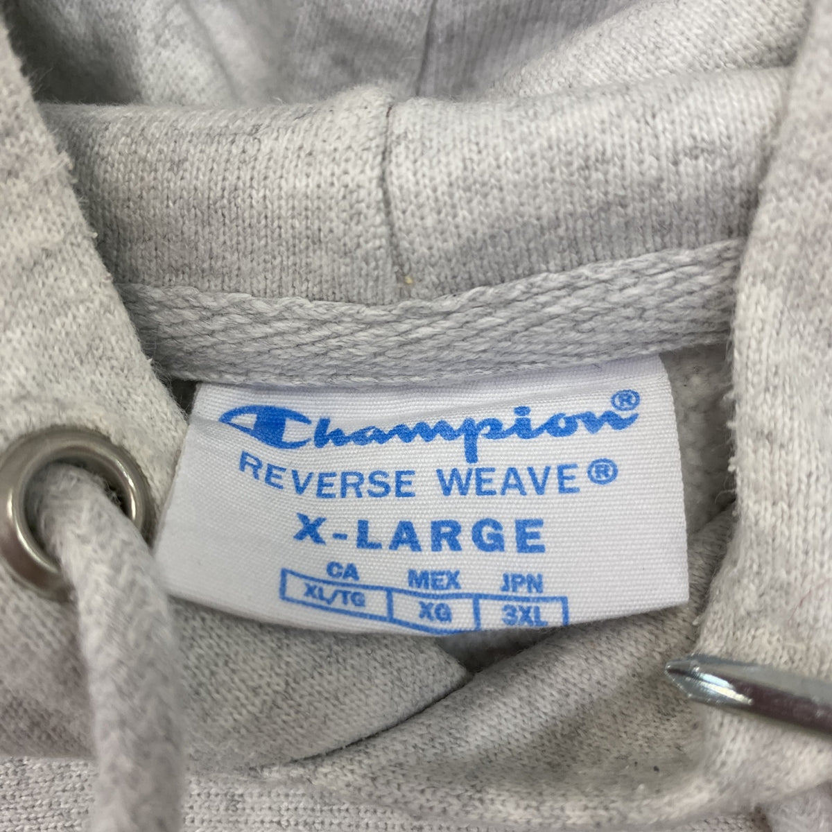 Champion　チャンピオン　リバースウィーブ　スウェットパーカー/フーディー　霜降りグレー　XLサイズ トレーナー スウェットトップス フード付き 古着