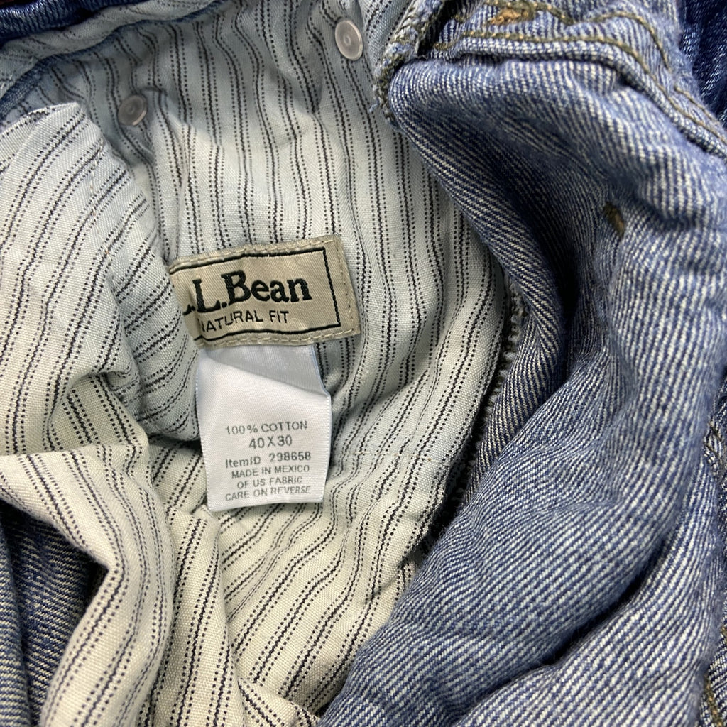 L.L.Bean　エルエルビーン　デニムパンツ/ジーンズ　ジップフライ　縦落ち　インディゴ　W40サイズ　古着