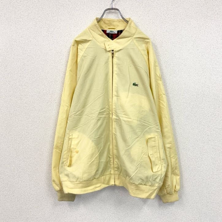 ～80s　LACOSTE　ラコステ　ブルゾン/スイングトップ　ヴィンテージ　黄色　イエロー　2Xサイズ　古着