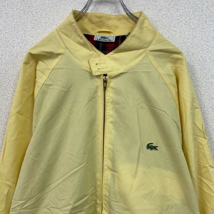 ～80s　LACOSTE　ラコステ　ブルゾン/スイングトップ　ヴィンテージ　黄色　イエロー　2Xサイズ　古着