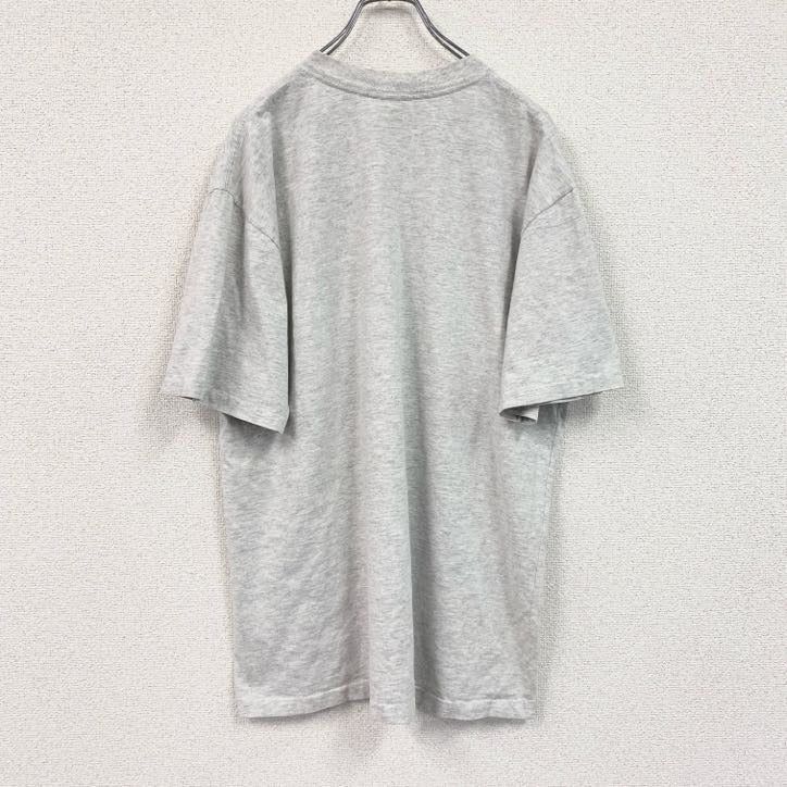 90s　collon club　半袖プリントTシャツ　ヴィンテージ　シングルステッチ　灰色　グレー カットソー メンズ コットン 古着