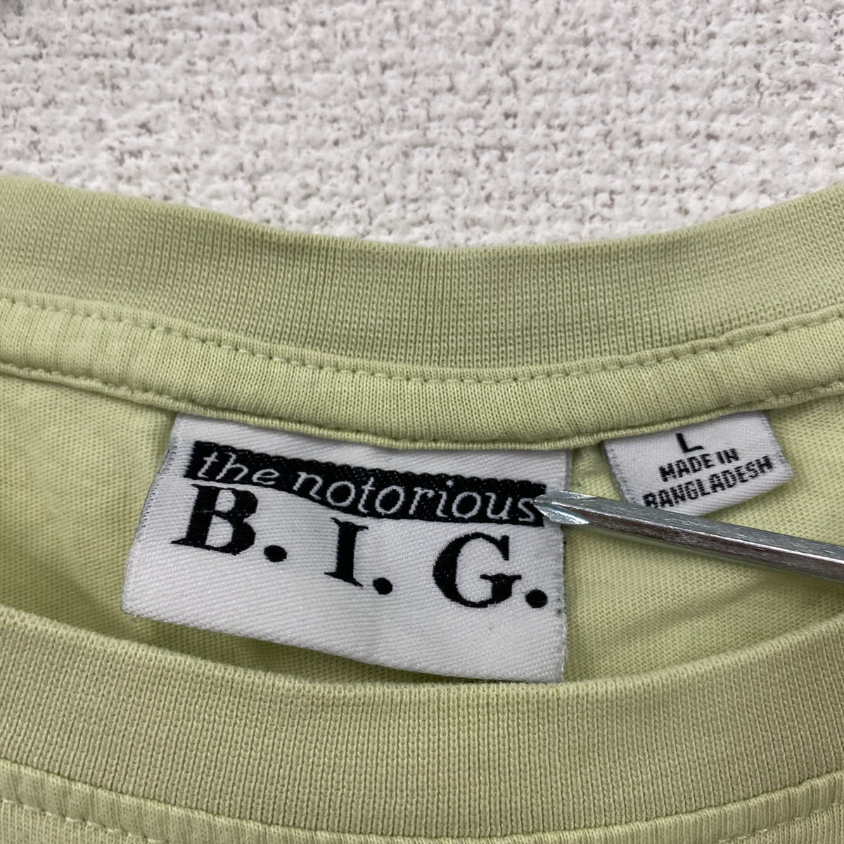 The Notorious B.I.G.　ビギ―　半袖プリントラッパーTシャツ　ヒップホップ　緑　グリーン　Lサイズ　古着