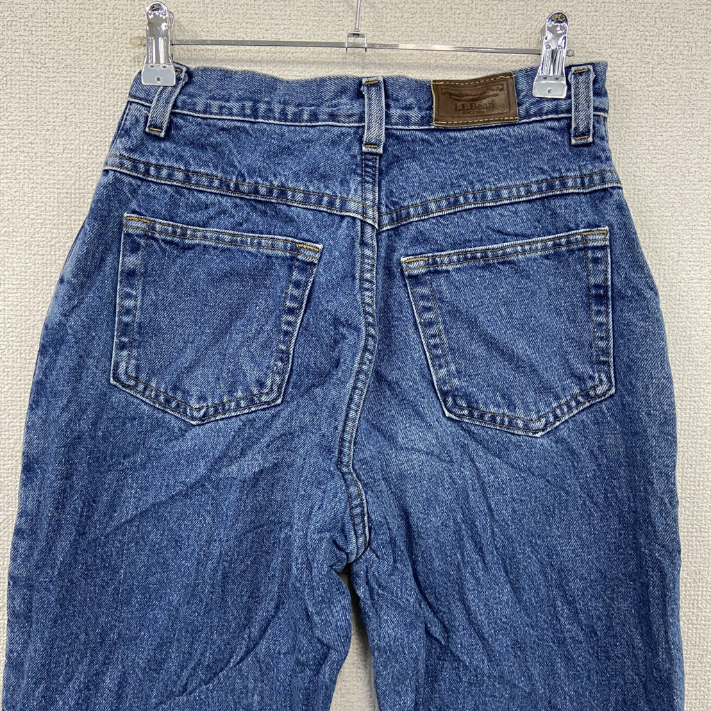 ～90s　L.L.Bean　エルエルビーン　デニムパンツ/ジーンズ　ジップフライ　ネル生地ライナー　革パッチ　インディゴ　　ヴィンテージ　古着