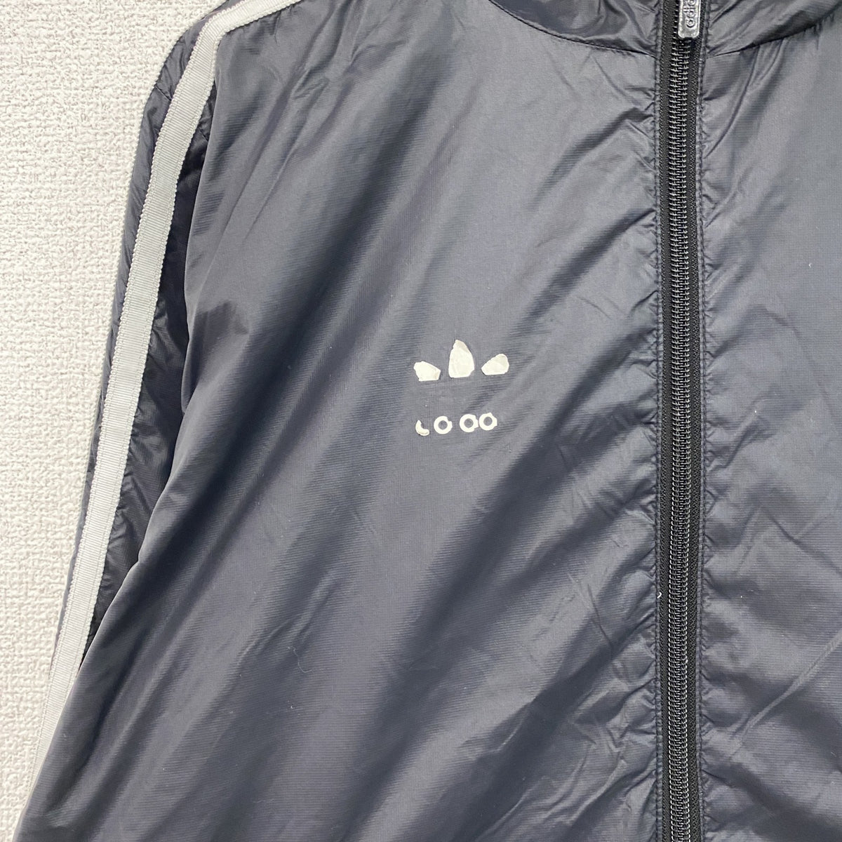 adidas　アディダス　フルジップジャケット　リバーシブル　カモフラ　迷彩　グレー　黒　ブラック　Mサイズ　古着