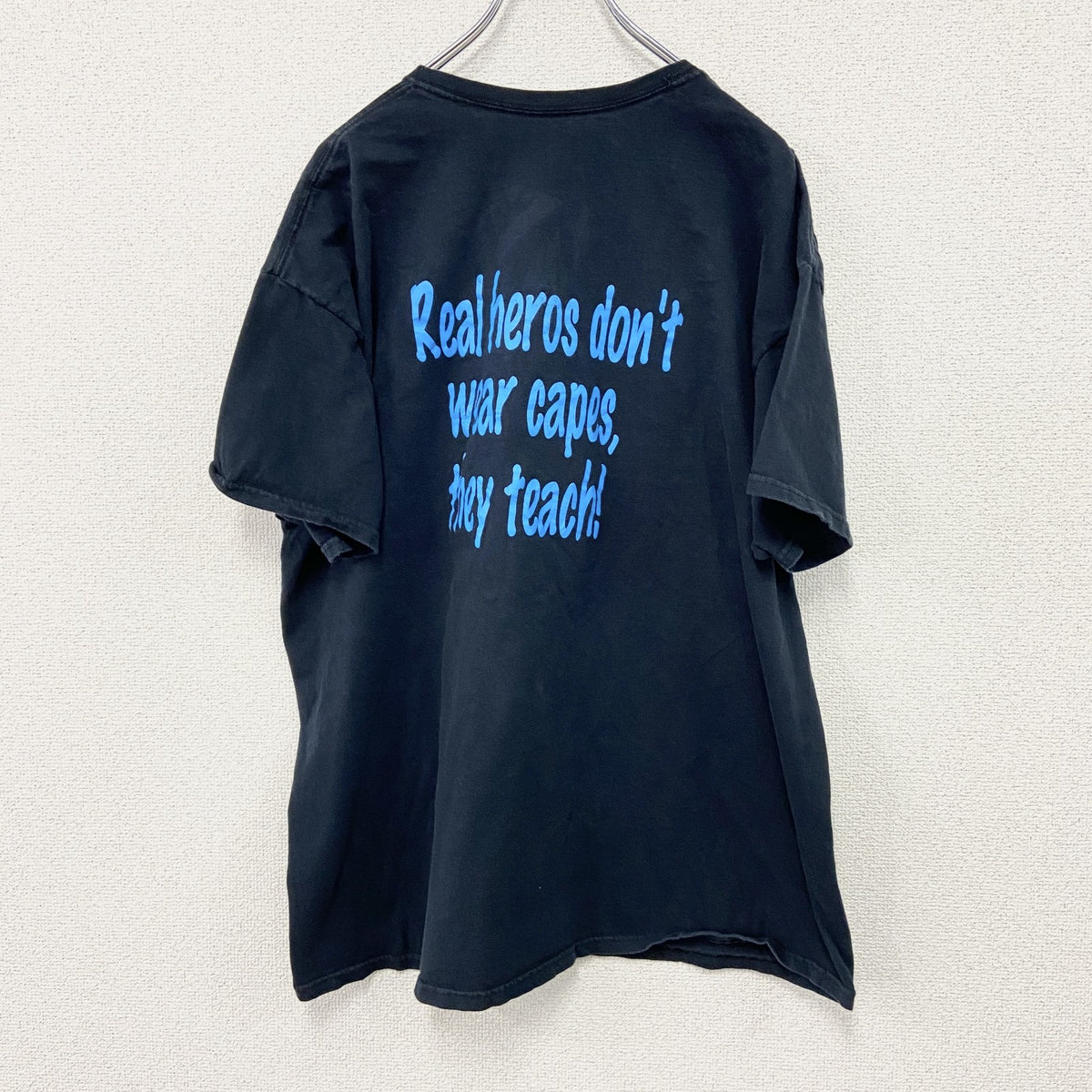 FRUIT OF THE LOOM　フルーツオブザルーム　半袖Tシャツ　パロディT　スーパーマン　ブラック　XLサイズ　古着