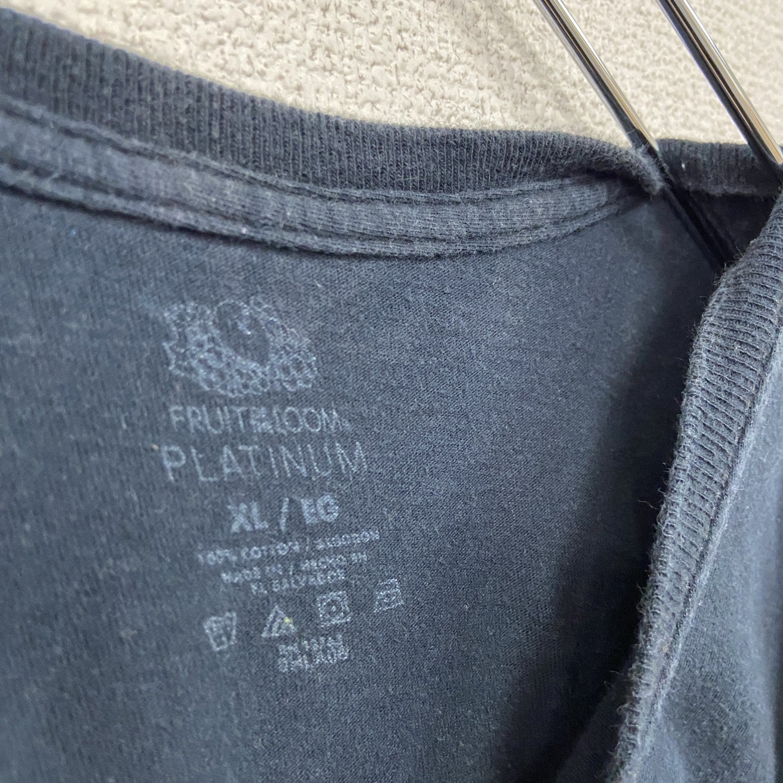 FRUIT OF THE LOOM　フルーツオブザルーム　半袖Tシャツ　パロディT　スーパーマン　ブラック　XLサイズ　古着