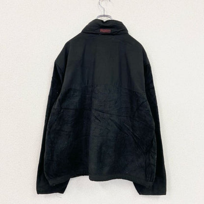 90s　Polo by Ralph Lauren　ラルフローレン　フリース切替ブルゾン　黒　ブラック　XLサイズ