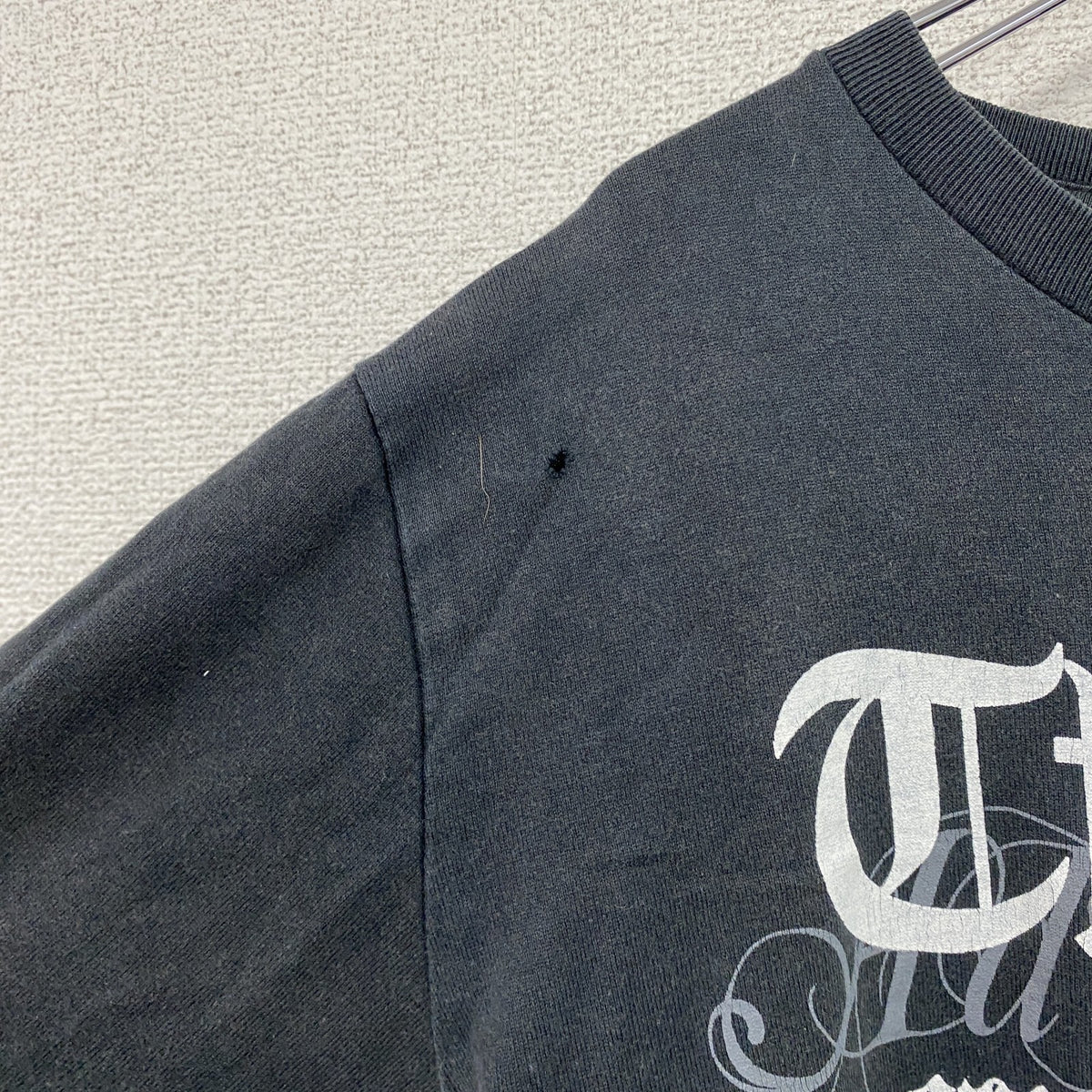 THRUXTON PREMIUM　スラクトンプレミアム　長袖プリントTシャツ/ロンT　y2k　グランジ　黒　ブラック　LLサイズ　