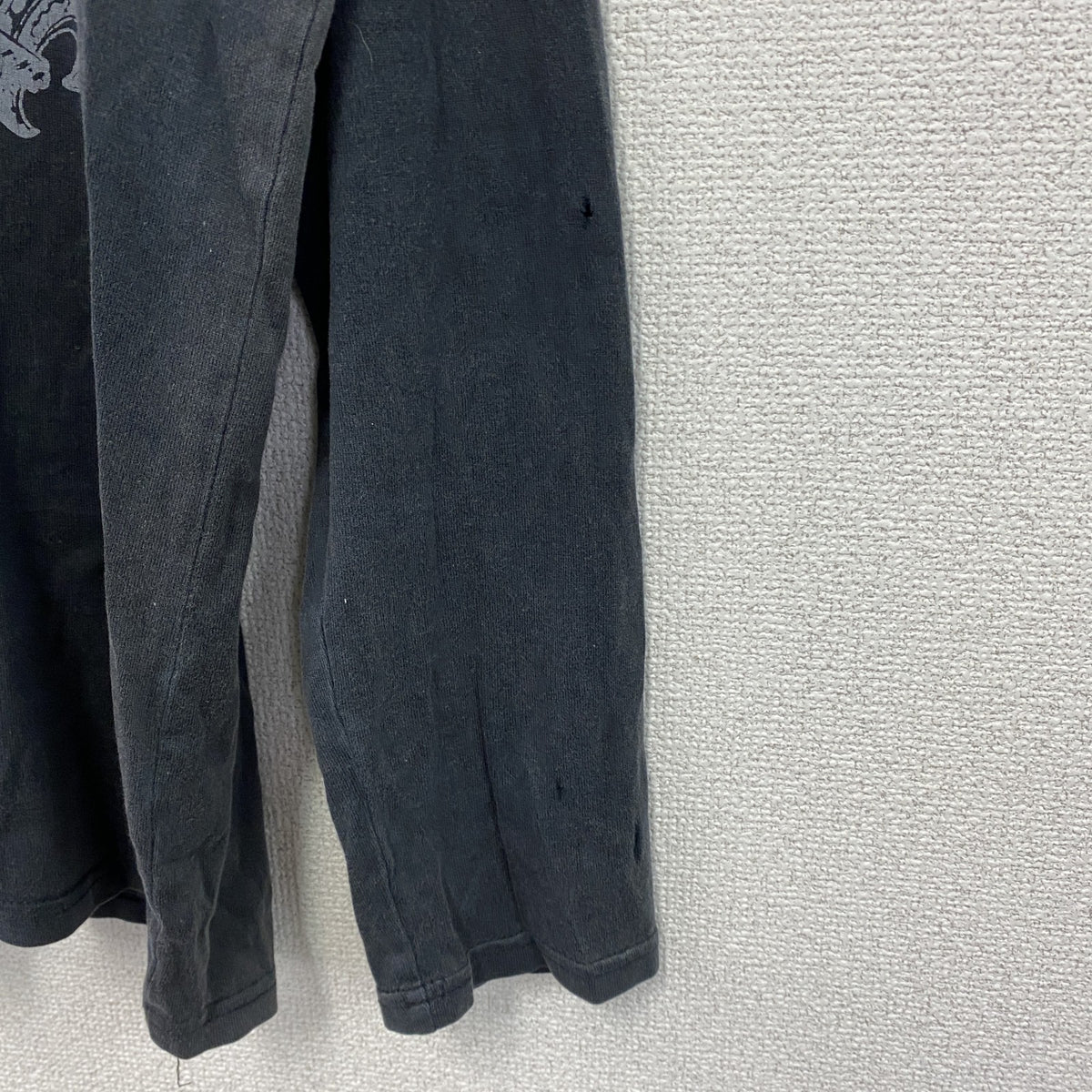THRUXTON PREMIUM　スラクトンプレミアム　長袖プリントTシャツ/ロンT　y2k　グランジ　黒　ブラック　LLサイズ　