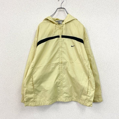 00s　NIKE　ナイキ　ナイロンジャケット　フルジップパーカー　ヴィンテージ　黄　イエロー　Lサイズ