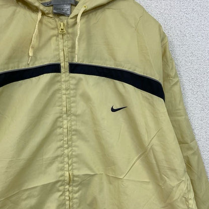 00s　NIKE　ナイキ　ナイロンジャケット　フルジップパーカー　ヴィンテージ　黄　イエロー　Lサイズ