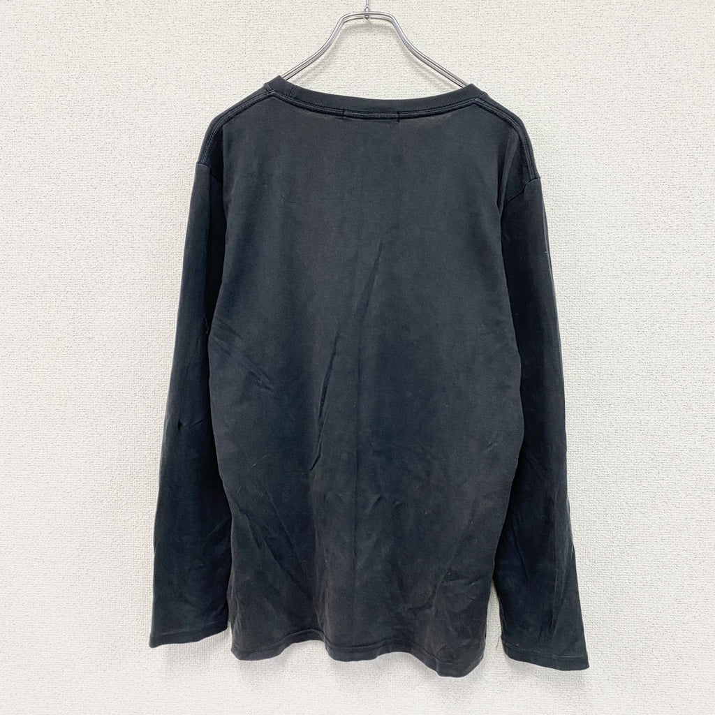 THRUXTON PREMIUM　スラクトンプレミアム　長袖プリントTシャツ/ロンT　y2k　グランジ　黒　ブラック　LLサイズ　