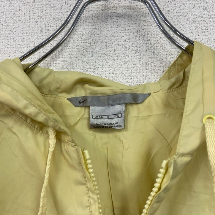00s　NIKE　ナイキ　ナイロンジャケット　フルジップパーカー　ヴィンテージ　黄　イエロー　Lサイズ