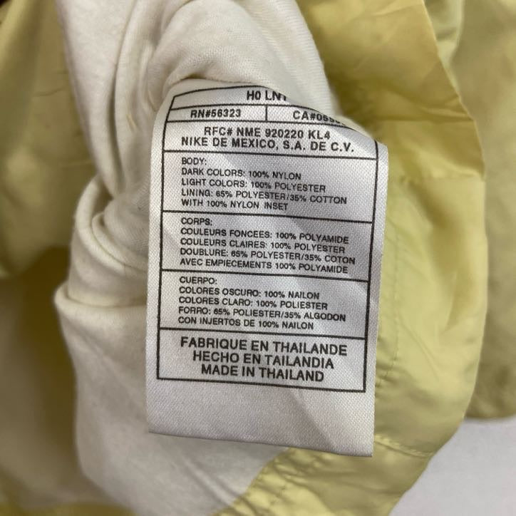 00s　NIKE　ナイキ　ナイロンジャケット　フルジップパーカー　ヴィンテージ　黄　イエロー　Lサイズ