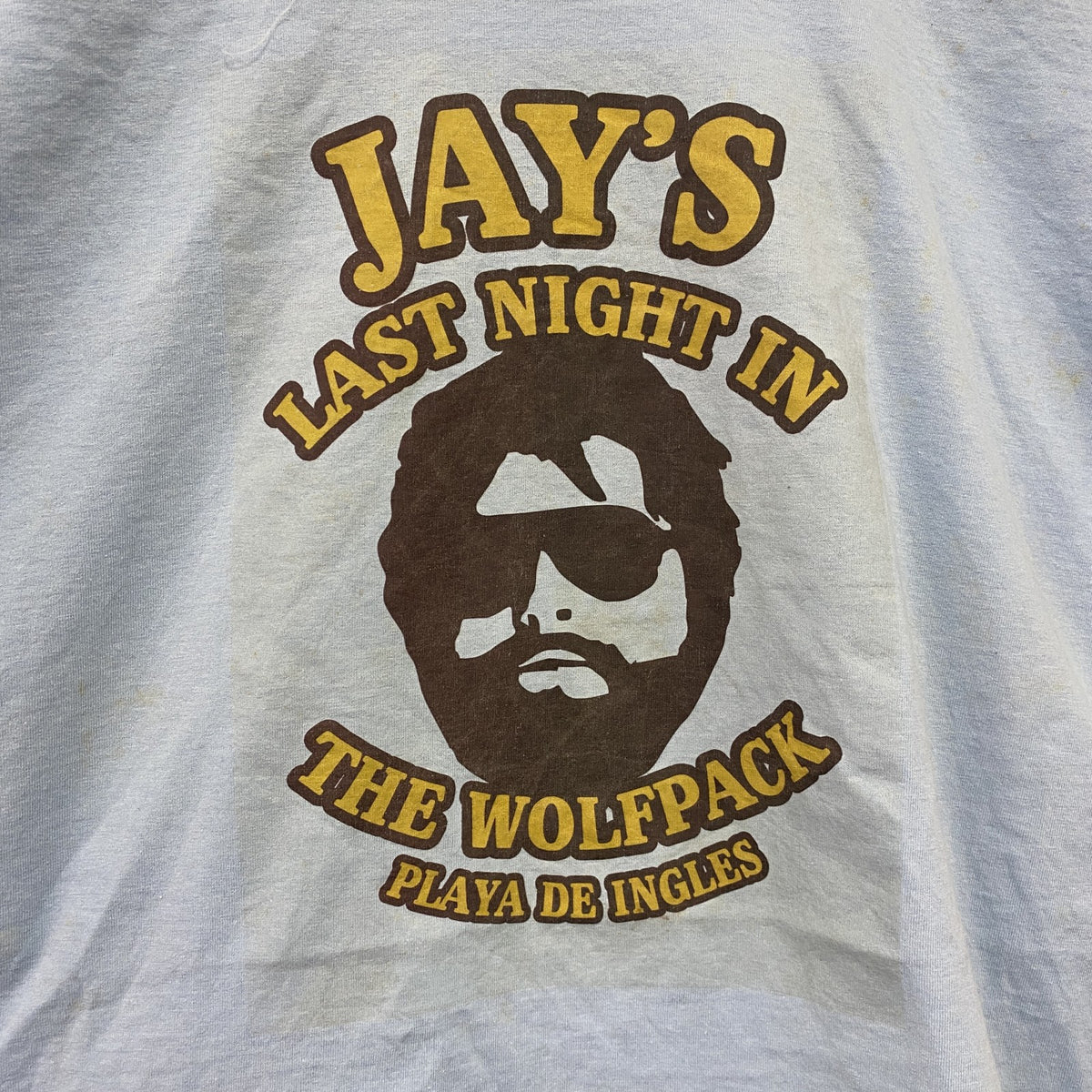 The Hangover　ハングオーバー　FRUIT OF THE LOOM　半袖Tシャツ　ライトブルー　XLサイズ　古着