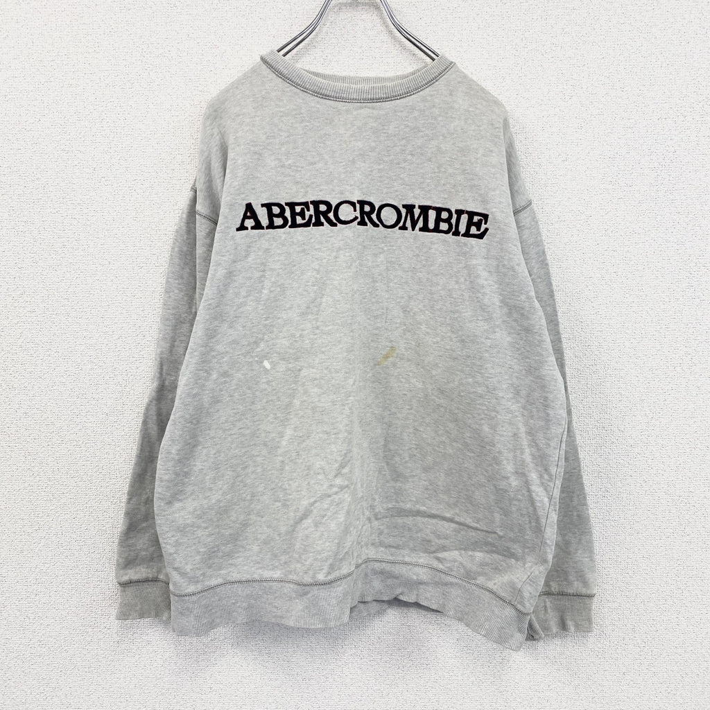 90s　Abercrombie&Fitch　アバクロンビー&フィッッチ　スウェット/トレーナー　霜降りグレー　Lサイズ　　ヴィンテージ　古着
