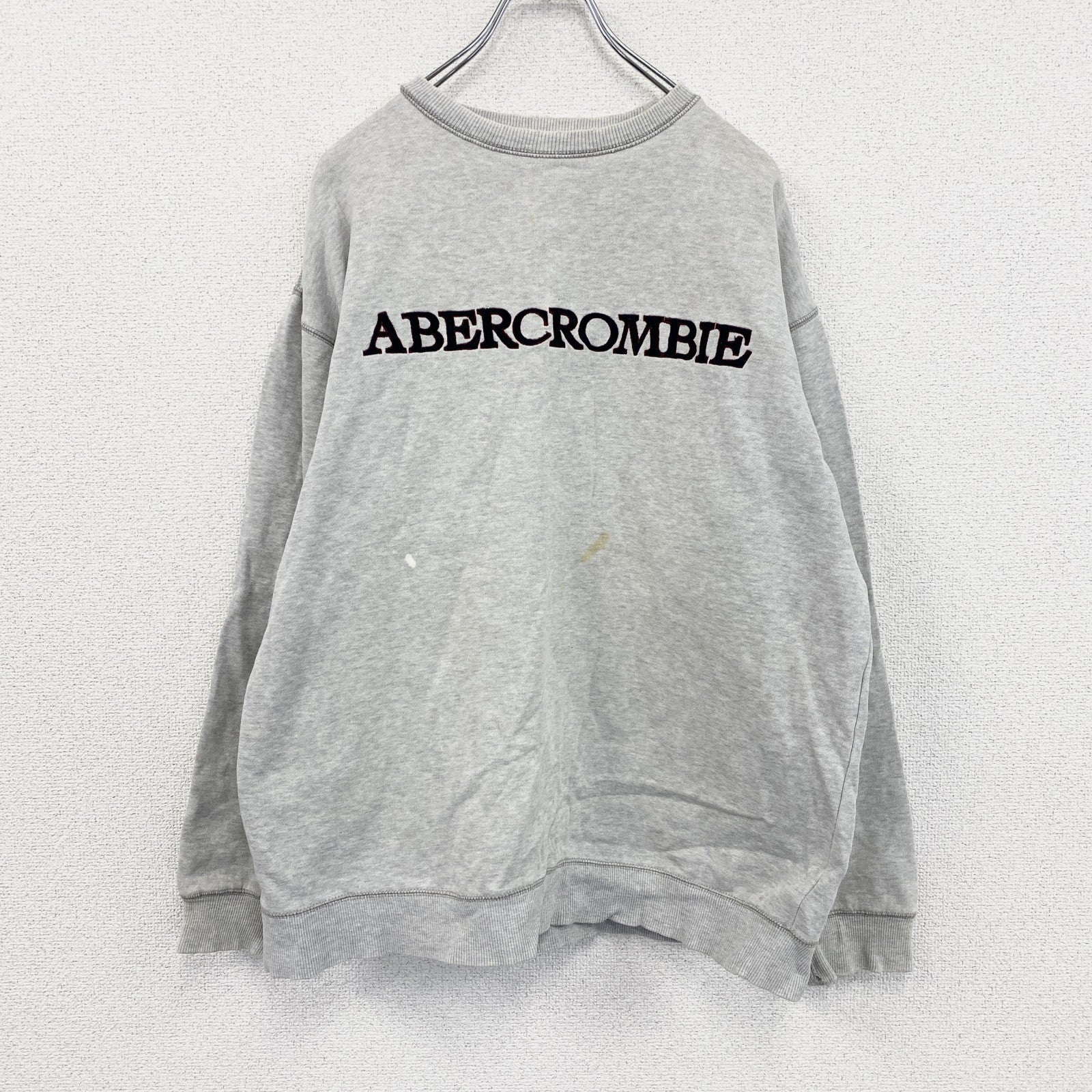 90s　Abercrombie&Fitch　アバクロンビー&フィッッチ　スウェット/トレーナー　霜降りグレー　Lサイズ　　ヴィンテージ　古着