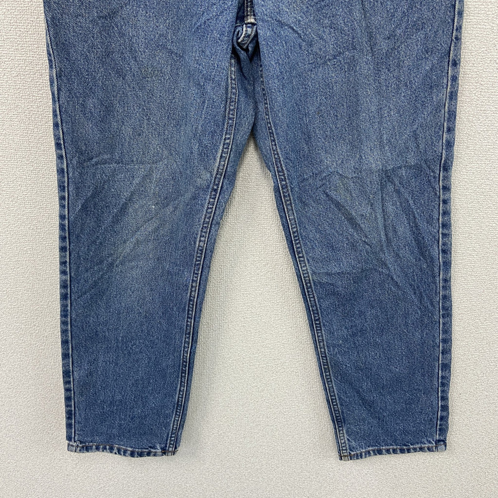 ～00s　L.L.Bean　エルエルビーン　デニムパンツ/ジーンズ　ジップフライ　革パッチ　ヴィンテージ　インディゴ　12サイズ　古着